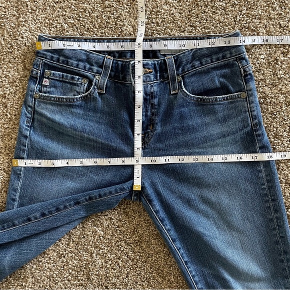 AG Adriano Goldschmied Ex Boyfriend Sloughy Slim Jeans Womens 25 R Ripped Grunge - Picture 14 of 16